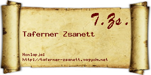 Taferner Zsanett névjegykártya